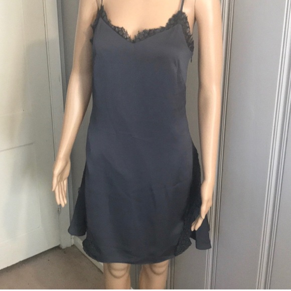 Banana Republic dark grey slip dress. Size 0 - Picture 2 of 5